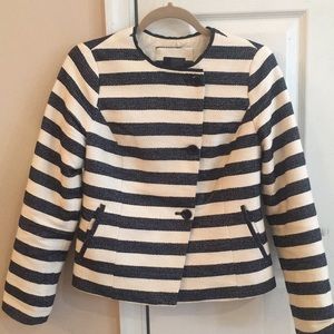 Striped bottom up jacket perfection work